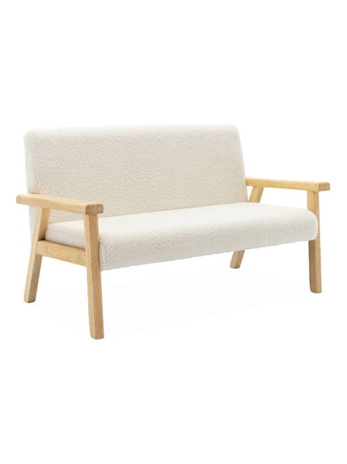 Banquette pour enfant bouclette et bois d'hévéa 2 places Isak Kid - Kiabi