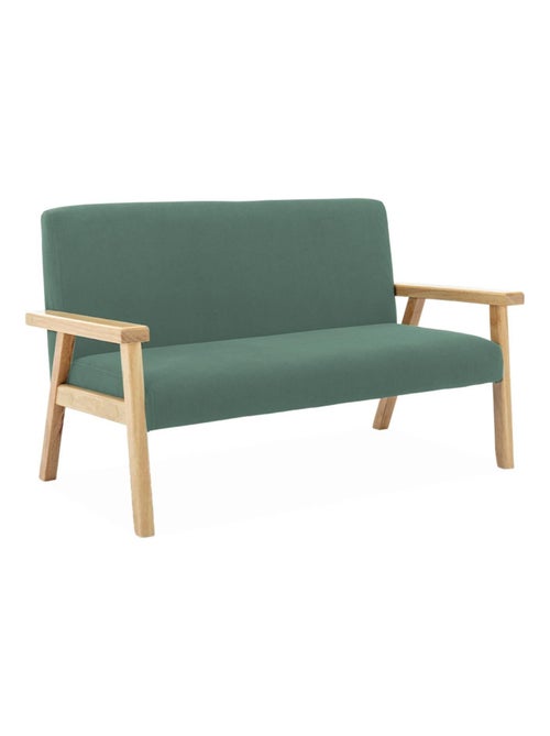 Banquette pour enfant velours côtelé et bois d'hévéa 2 places Isak Kid - Kiabi