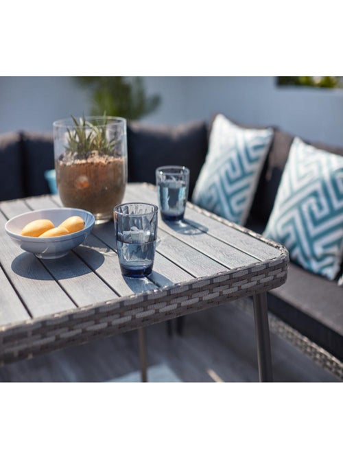 BARACOA Salon de jardin 9 places en résine gris - Kiabi