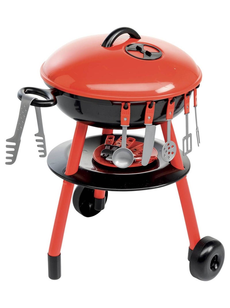 Barbecue charbon pour enfant avec accessoires Romy Noir Rouge - Kiabi