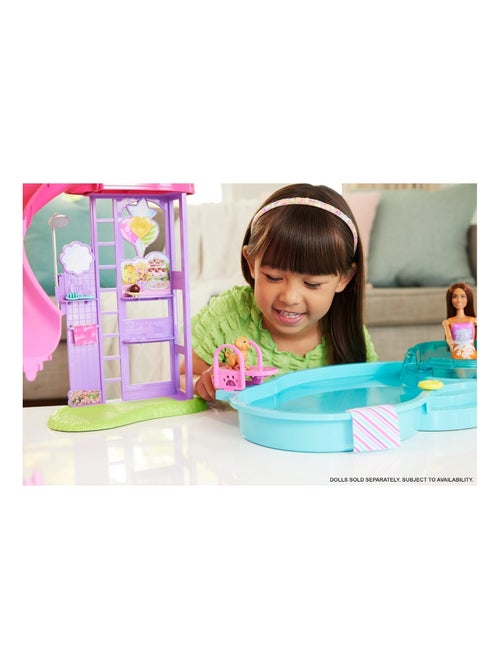 Barbie - Coffret piscine de rêve avec 6 espaces de jeu - Kiabi