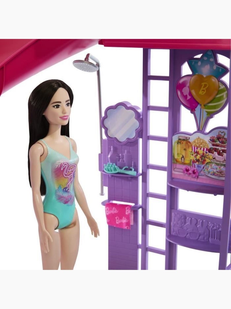 Barbie - Coffret piscine de rêve avec 6 espaces de jeu Rose - Kiabi