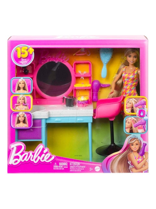 Barbie - Coffret salon de coiffure - Kiabi Barbie - Coffret salon de coiffure - Kiabi