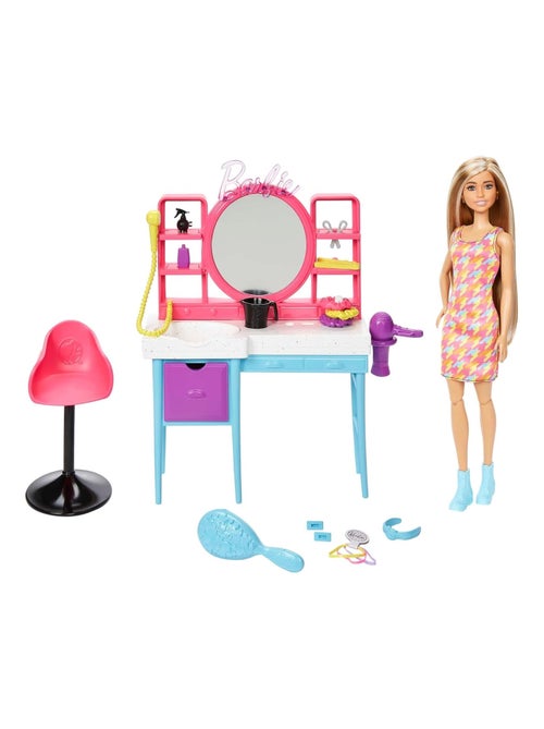 Barbie - Coffret salon de coiffure - Kiabi Barbie - Coffret salon de coiffure - Kiabi