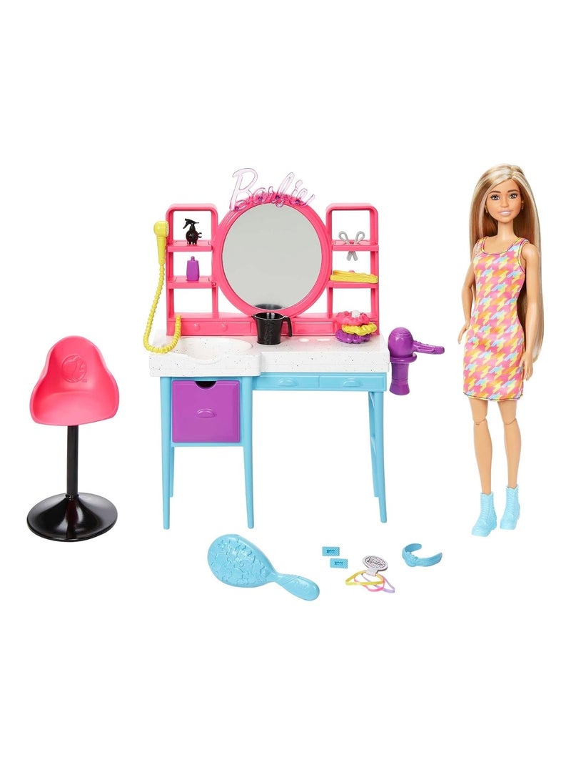 Barbie - Coffret salon de coiffure Multicolore - Kiabi
