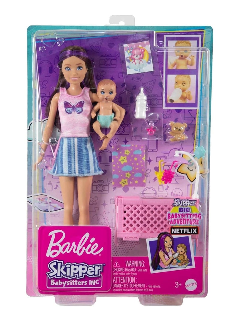 Barbie - Ensemble Skipper Baby-Sitter Violet - Kiabi