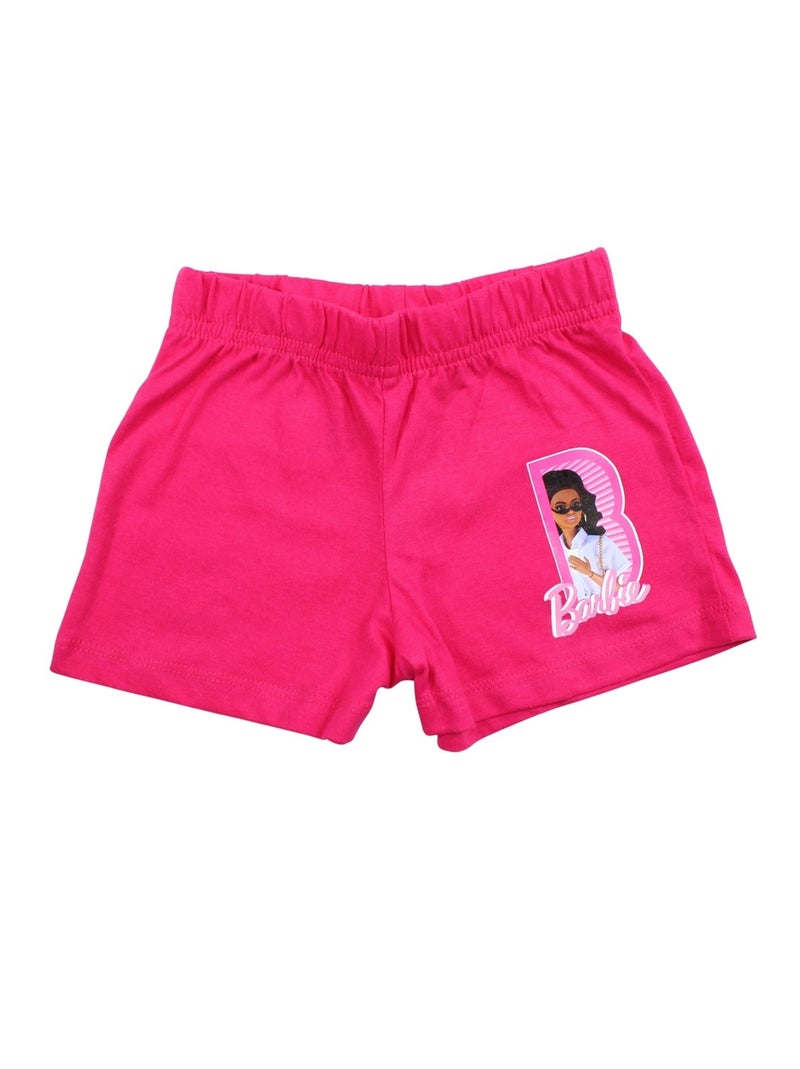 Barbie - Ensemble T-shirt et Short Barbie Rose fushia - Kiabi