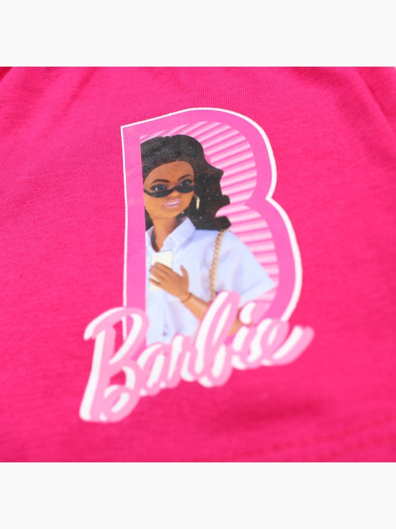 Barbie - Ensemble T-shirt et Short Barbie Rose fushia - Kiabi