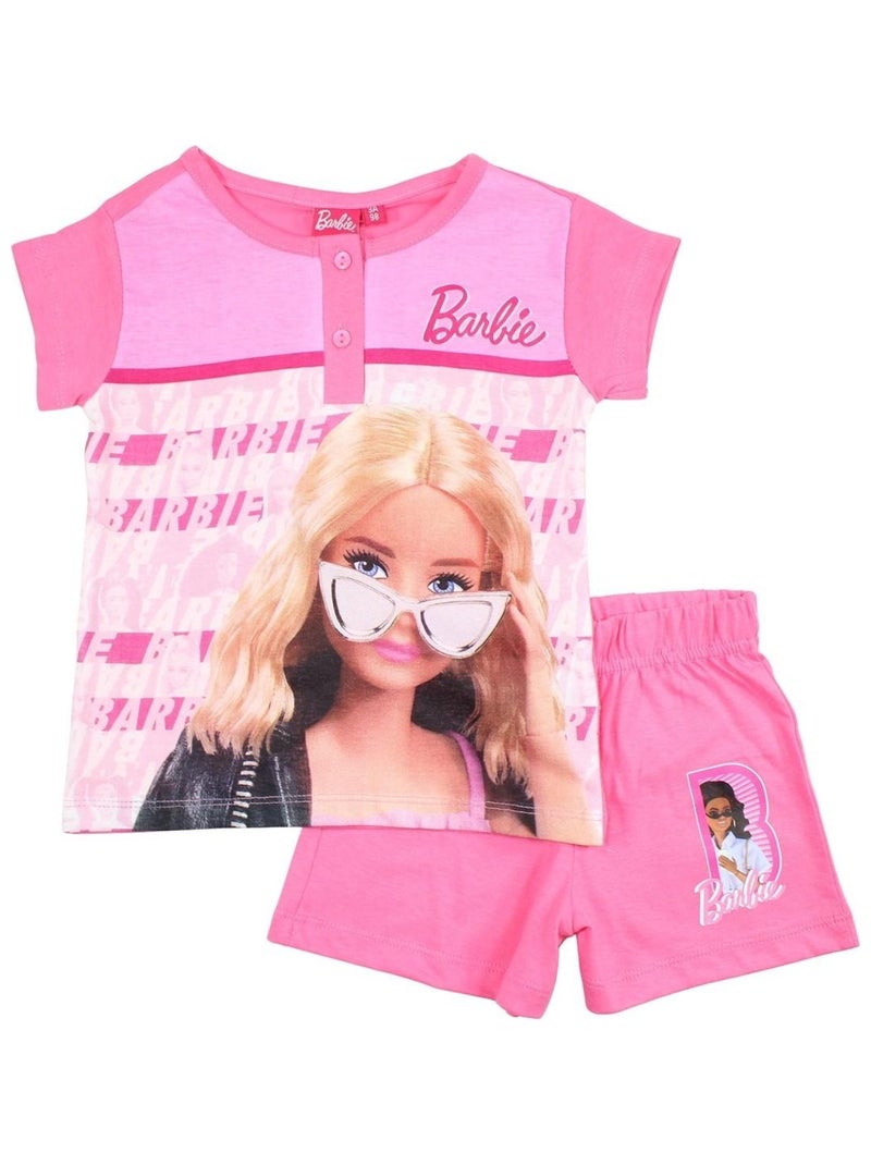 Barbie - Ensemble ​​T-shirt short Imprimé Barbie Rose - Kiabi