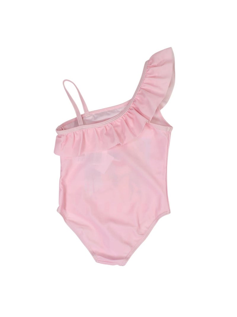 Barbie - maillot de bain 1 pièce asymétrique imprimé Rose - Kiabi