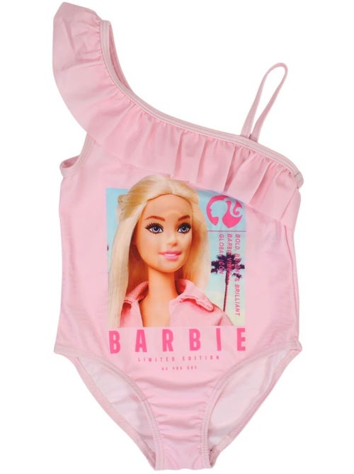 Barbie - Maillot de bain fille bretelles asymétrique - Kiabi