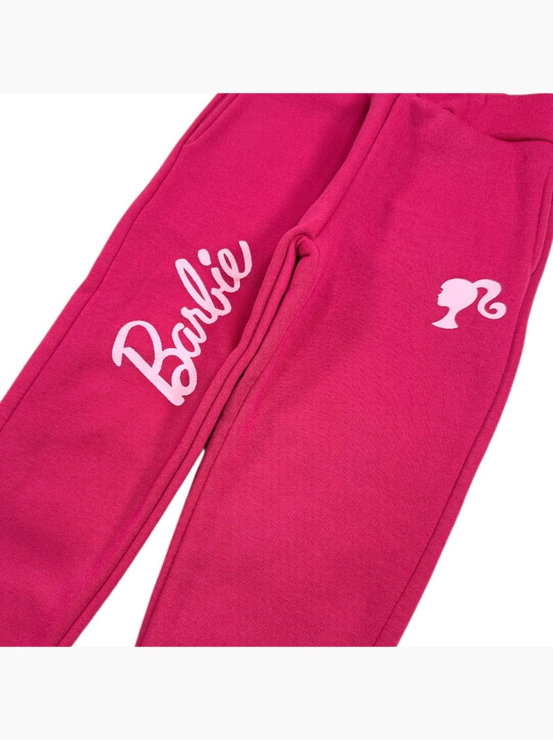 Barbie - Pantalon de jogging décontracté fille Rose fushia - Kiabi