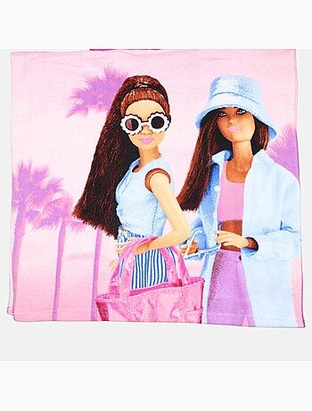 Barbie - poncho de bain à capuche imprimé
