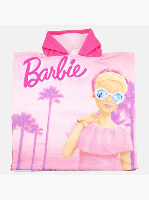 Barbie - poncho de bain à capuche imprimé - Kiabi