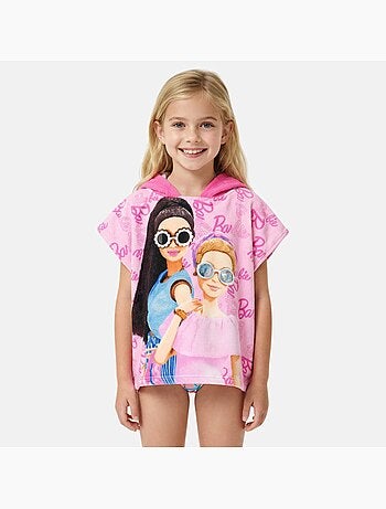 Barbie - poncho de bain à capuche imprimé