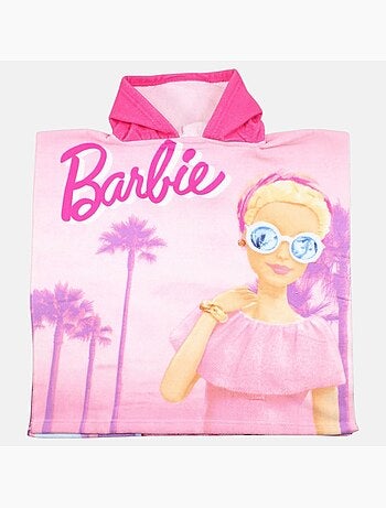 Barbie - Poncho de bain avec imprimé fille