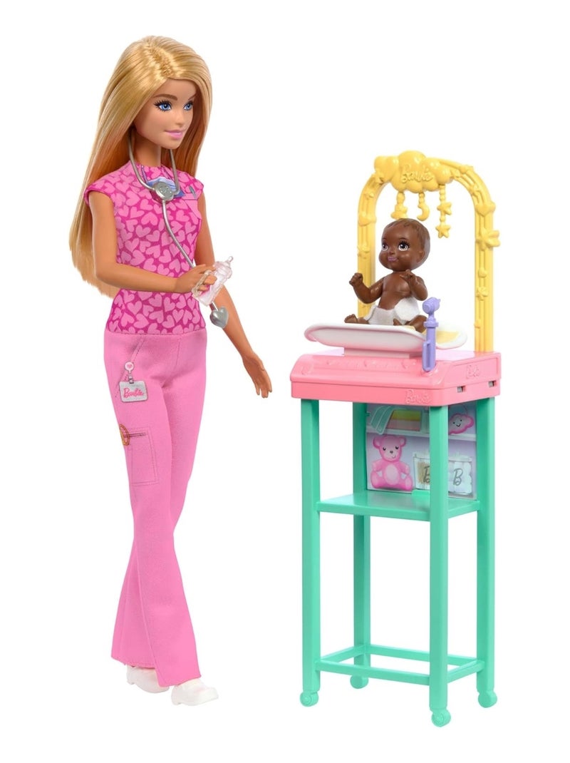 Barbie - Poupée avec cet de pédiatre Rose - Kiabi