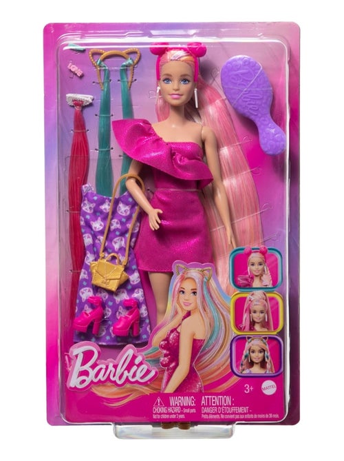 Barbie - Poupée avec cheveux blonds colorés - Kiabi