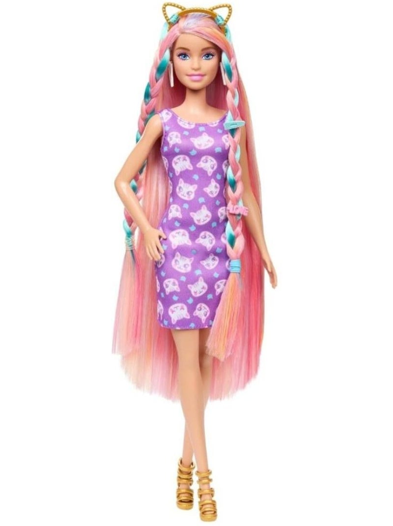 Barbie - Poupée avec cheveux blonds colorés Rose - Kiabi