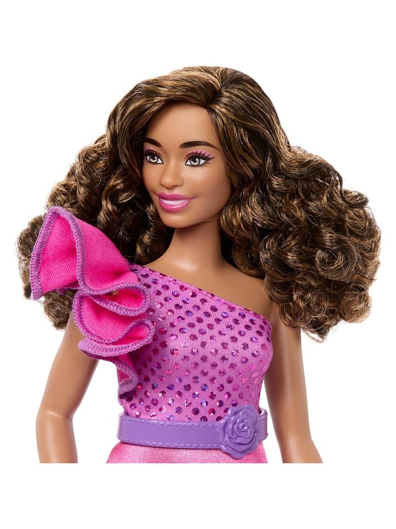 Barbie - Poupée fashionistas brune Rose - Kiabi
