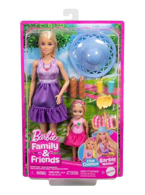 Barbie - Poupée Malibu et Chelsea en pique-nique - Kiabi