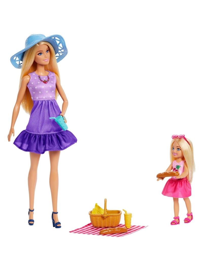 Barbie - Poupée Malibu et Chelsea en pique-nique Multicolore - Kiabi