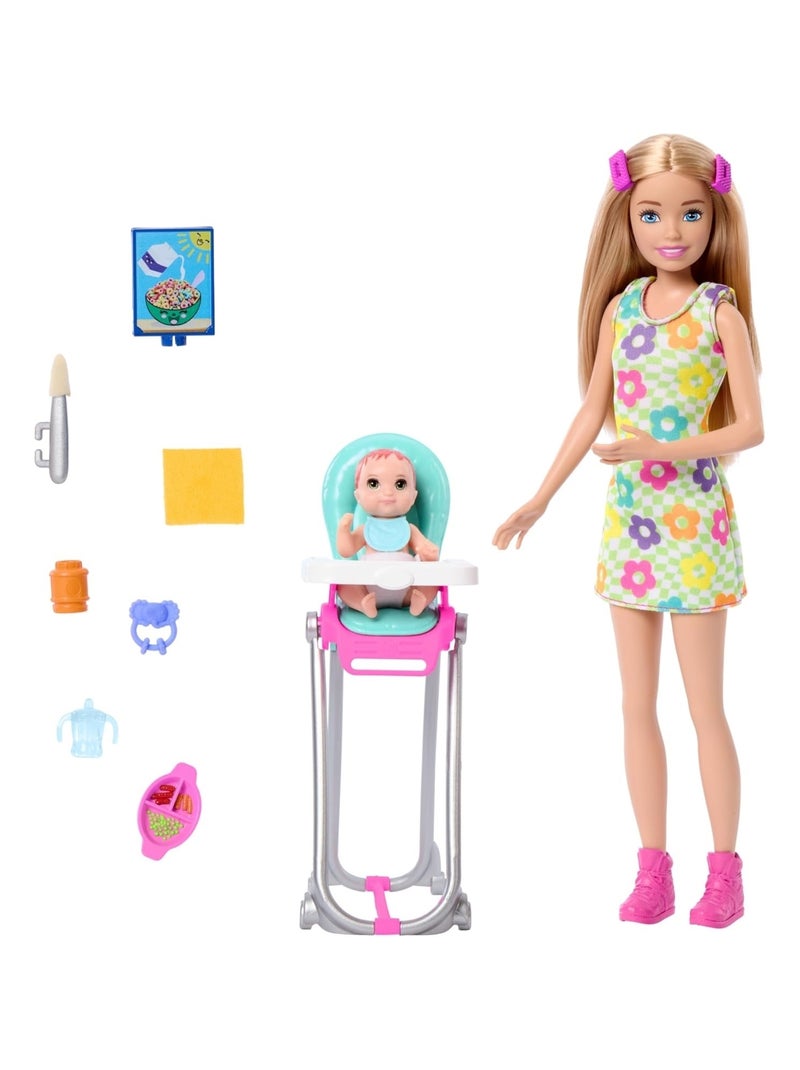 Barbie - Poupée Skipper et accessoires de baby-sitting Multicolore - Kiabi