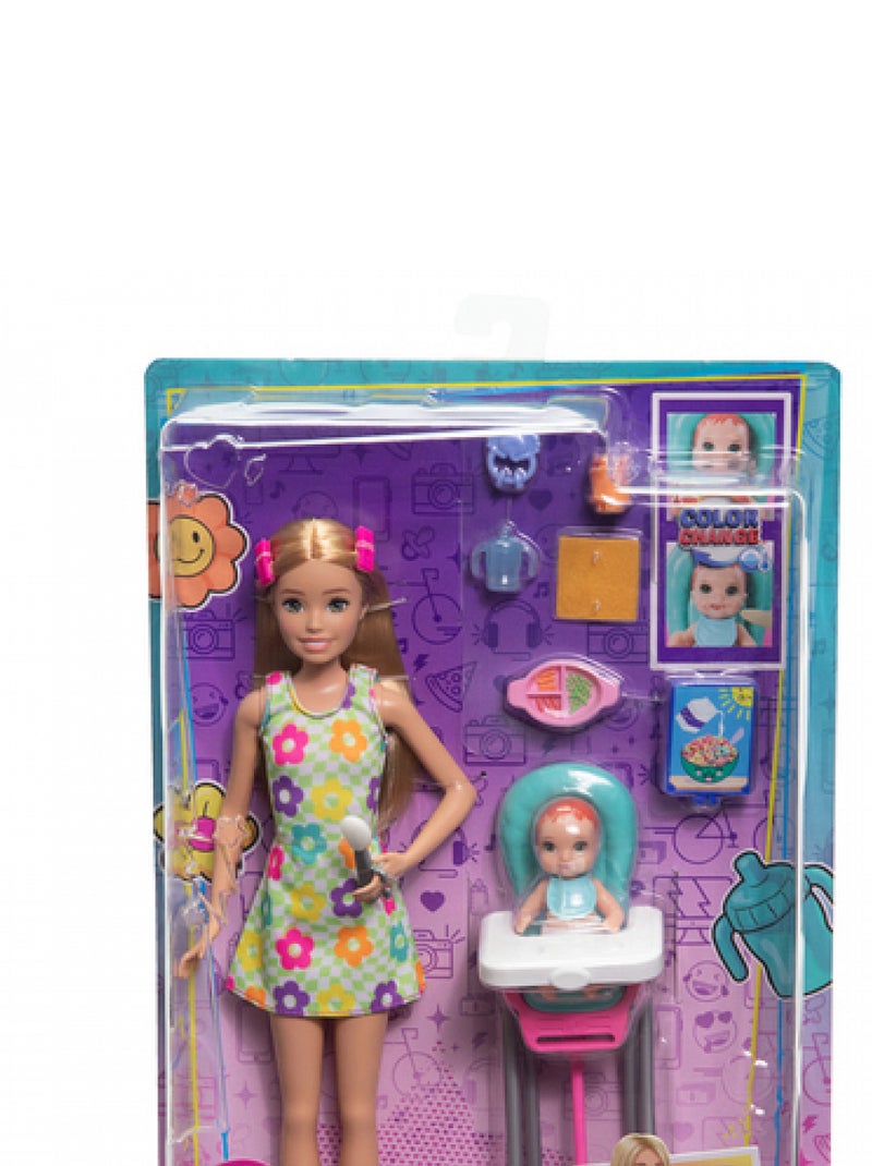 Barbie - Poupée Skipper et accessoires de baby-sitting Multicolore - Kiabi