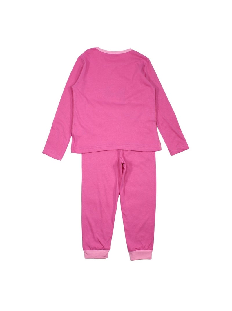 Barbie - Pyjama coton fille avec imprimé Rose fushia - Kiabi