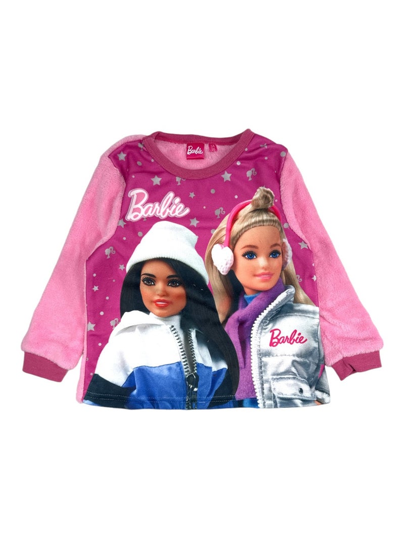 Barbie - Pyjama fille avec imprimé Rose - Kiabi