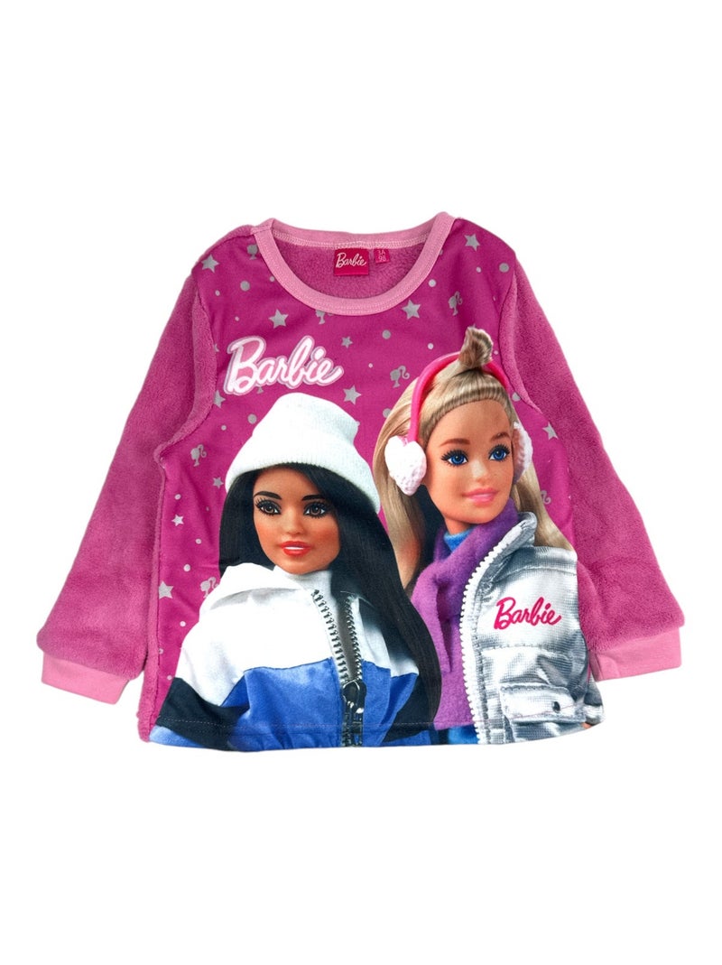 Barbie - Pyjama fille avec imprimé Rose fushia - Kiabi