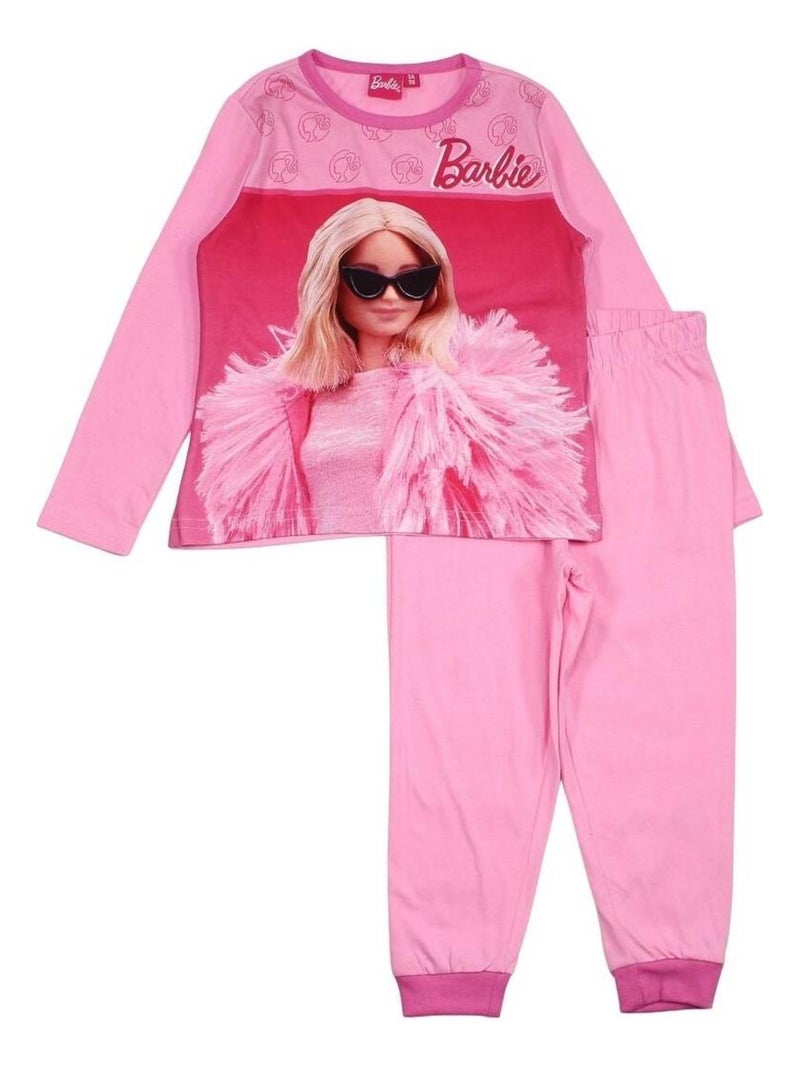 Barbie - Pyjama imprimé Barbie en coton Rose - Kiabi