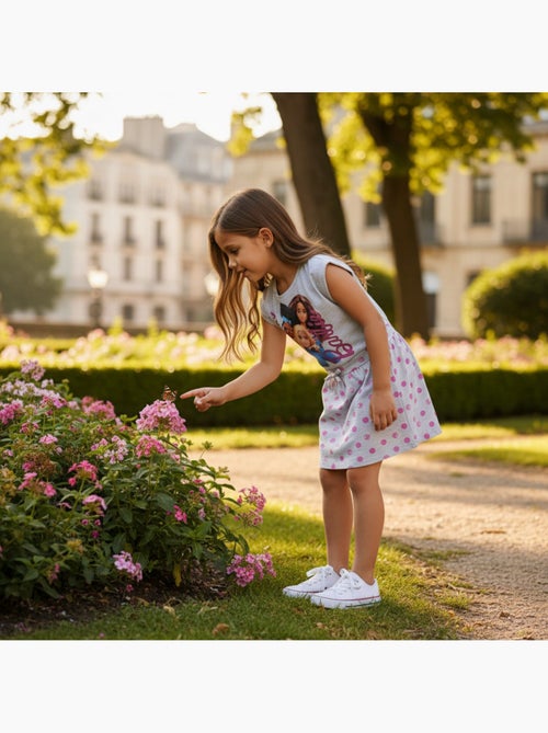 Barbie - Robe fille avec motifs rond - Kiabi