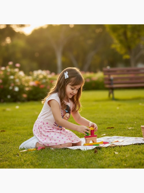 Barbie - Robe fille avec motifs rond - Kiabi