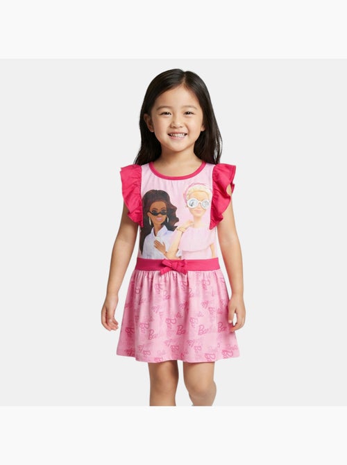 Barbie - Robe fille sans manches avec motifs - Kiabi