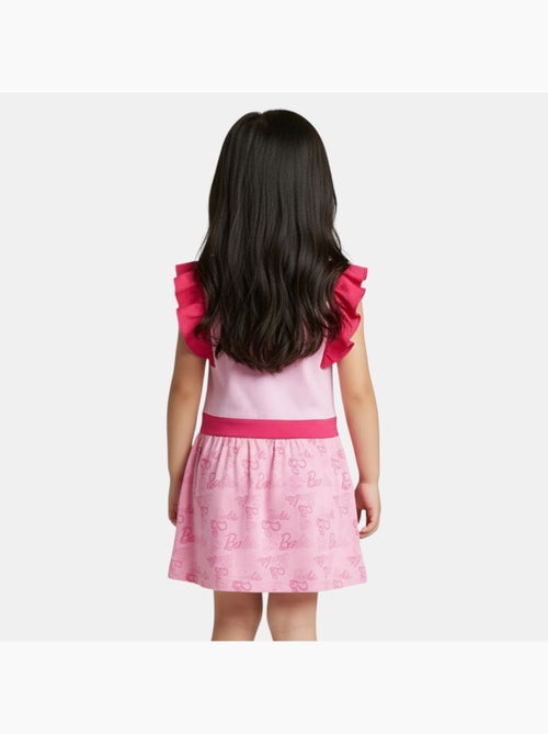 Barbie - Robe fille sans manches avec motifs - Kiabi