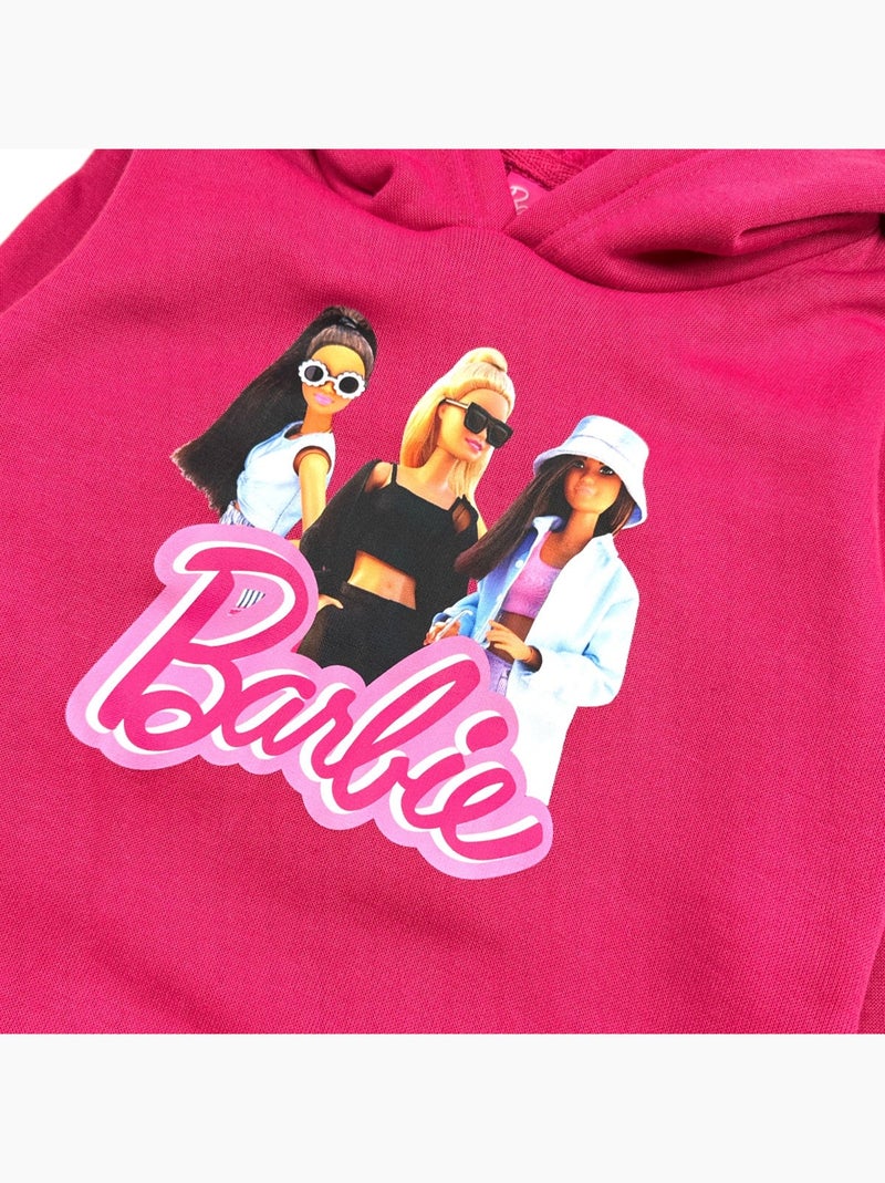 Barbie - Sweat à capuche fille Rose fushia - Kiabi