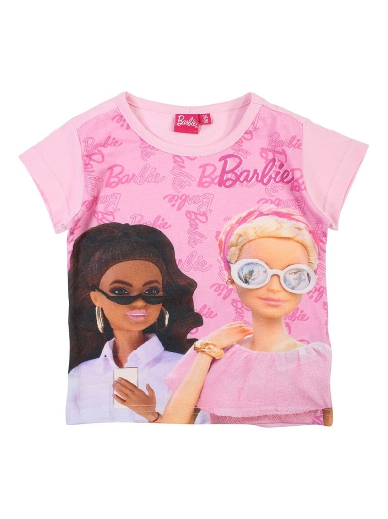 Barbie - T-shirt imprimé Barbie en coton Rose clair - Kiabi