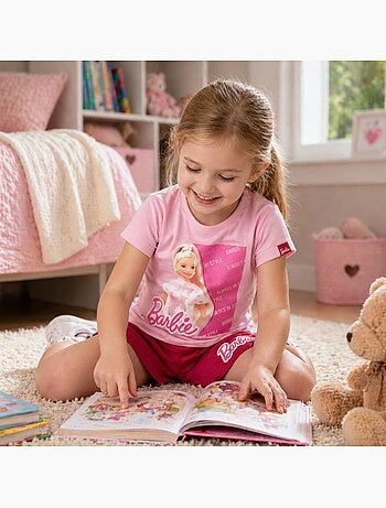 Barbie - T-shirt manches courtes avec short