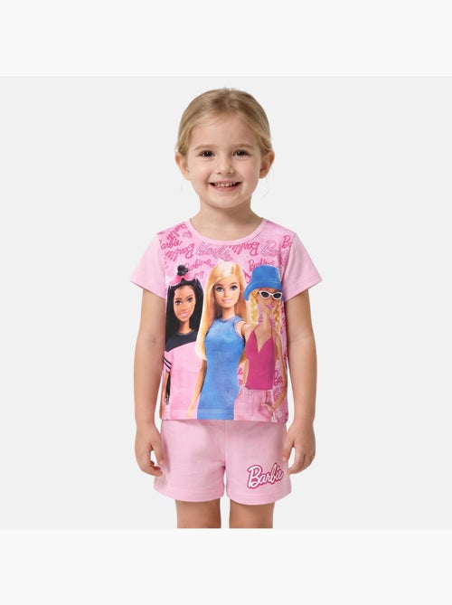 Barbie - T-shirt manches courtes avec short - Kiabi