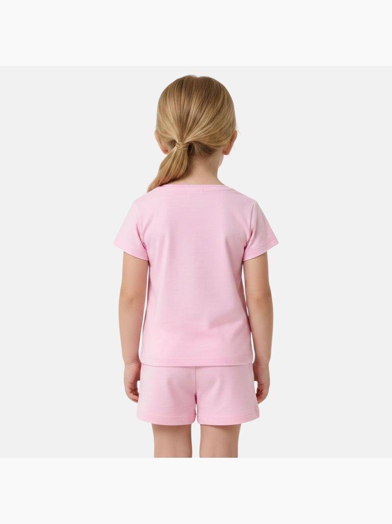Barbie - T-shirt manches courtes avec short Rose - Kiabi
