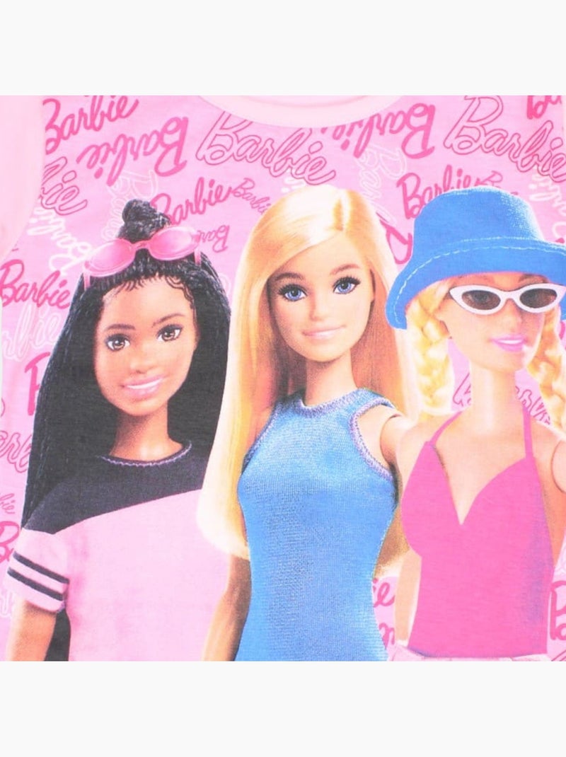 Barbie - T-shirt manches courtes avec short Rose - Kiabi