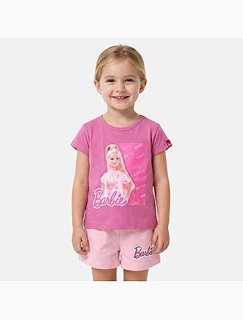 Barbie - t-shirt manches courtes avec short