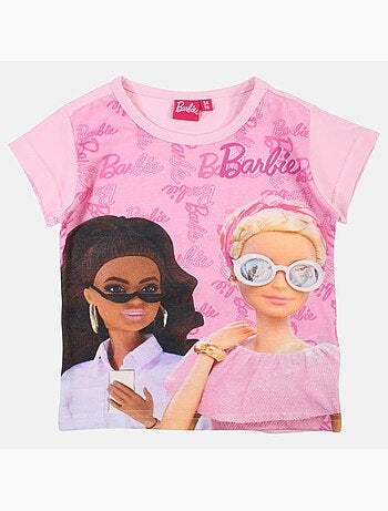 Barbie - T-shirt manches courtes fille avec imprimé