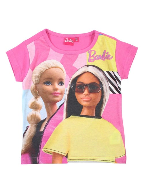Barbie - T-shirt manches courtes fille avec imprimé - Kiabi