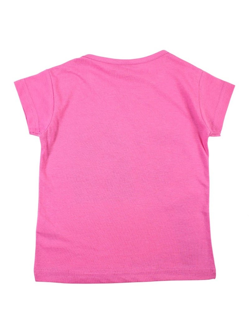 Barbie - T-shirt manches courtes fille avec imprimé Rose - Kiabi