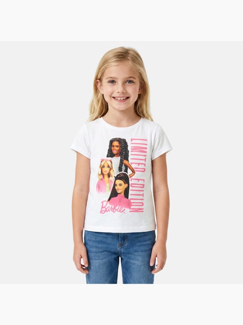 Barbie - t-shirt manches courtes imprimé, col rond - Kiabi