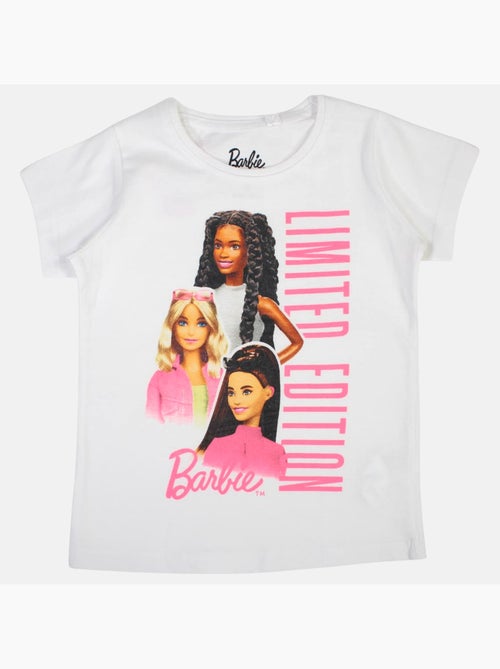 Barbie - t-shirt manches courtes imprimé, coupe droite et col rond - Kiabi