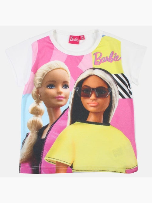 Barbie - t-shirt manches courtes imprimé, coupe droite et col rond - Kiabi
