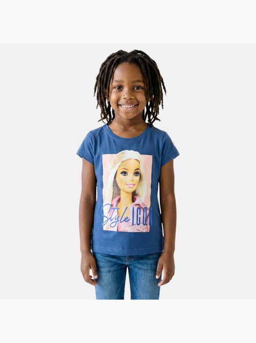 Barbie - t-shirt manches courtes imprimé, coupe droite et col rond - Kiabi